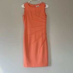 Peach Calvin Klein sheath dress size 4